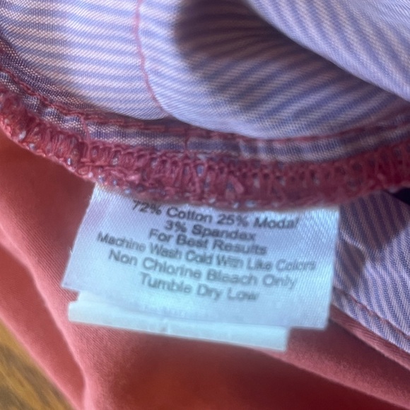 Peter Millar Sateen (?) 5-Pocket Pant Rust Men's Size 30 Salmon Pink 32” Ins - Picture 4 of 10